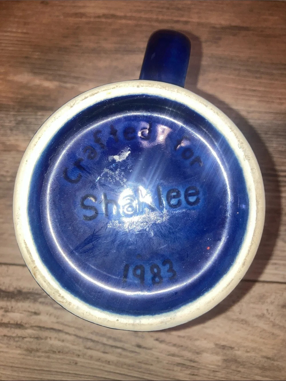 VTG Shacklee 1983 Dark Blue Ceramic Coffee Mug